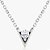 Colar moissanite em V ponto de luz 6.5mm 1.0ct prata 925 cor: Prata - Imagem 1