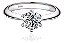 Anel Solitário Diamante Moissanite Garantia Gr 1ct Prata 925 - Imagem 1