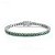 Pulseira riviera fecho gaveta moissanite ciano 4mm 0.3ct - Imagem 1