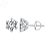 Brinco rosca ponto de luz moissanite 5mm 0.5ct prata 925 - Imagem 1