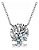 Colar moissanite ponto de luz 6.5mm 1.0ct prata 925 cor: Silver - Imagem 1