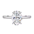Anel solitario oval moissanite 8x10mm 3ct Prata 925 Eternal - Imagem 1