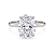 Anel solitario oval moissanite 9x11mm 5ct Prata 925 Eternal - Imagem 1