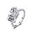 Anel moissanite emerald pear 2ct Prata 925 legitima Eternal - Imagem 1