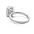 Anel Solitario Emerald cut Prata Legítima 925 Eternal Joias - Imagem 2