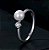 Anel perola natural e moissanite 0.1ct Prata 925  Eternal - Imagem 2