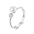 Anel perola natural e moissanite 0.1ct Prata 925  Eternal - Imagem 1