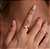 Anel perola natural e moissanite 0.1ct Prata 925  Eternal - Imagem 3
