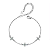 Pulseira trevos moissanite 2mm 0.03ct Eternal joias - Imagem 1