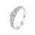 Anel Meia Aliança Princesa Moissanite .5ct Prata 925 Eternal - Imagem 1