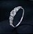 Anel Meia Aliança Princesa Moissanite .5ct Prata 925 Eternal - Imagem 3