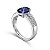 Anel Princesa Diana Pedra Azul Safira Prata 925 Eternal - Imagem 3