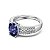 Anel Princesa Diana Pedra Azul Safira Prata 925 Eternal - Imagem 2