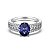 Anel Princesa Diana Pedra Azul Safira Prata 925 Eternal - Imagem 1