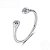 Anel ajustável pedra moissanite 3mm 0.1ct prata 925 - Imagem 1