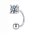 Piercing orelha Moissanite 0.1ct Prata 925 Eternal Unidade - Imagem 1