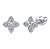 Brinco flor tarraxa baby Moissanite 0.015ct Prata 925 - Imagem 1