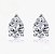 Brinco Moissanite Pear 8x5mm 1.0ct prata 925 Eternal joias - Imagem 1