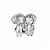 Berloque stopper separador silicone casal prata 925 Eternal - Imagem 1