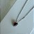 Colar coração vermelho brilhante em prata legítima 925 - Imagem 7