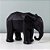 Elefante Poliresina Preto Geométrico 19x10x16cm - Imagem 3