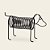 Escultura Dog Metal 30x10x17cm - Imagem 1