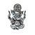 Ganesha Prata 11cm - Imagem 1