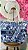 Bolsa summer c/ necesserie (folhagem azul)- 2545 - Imagem 1