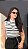 Blusa/cropeed listrada gola alta - 5125 - Imagem 1