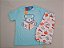 Pijama Infantil Unissex Brilha no Escuro Camiseta e Bermuda Brandili - Imagem 2