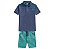 Conjunto Infantil Menino Camiseta Polo Listrada Bermuda Sarja Mundi - Imagem 1
