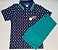 Conjunto Infantil Juvenil Menino Camiseta Polo e Bermuda de Sarja Mundi - Imagem 1