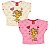 Blusa Infantil Garfield meia malha flamê (rosa) - Imagem 2