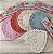Papel Rendado Doily 14cm - Diversas cores - 32 peças - Imagem 1