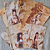 Papéis Estampados A6 Papel Retrô 12pçs - Meninas e Café - Imagem 1
