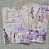 Papéis Estampados A6 Papel Retrô 12pçs - Lavanda - Imagem 4