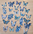 Adesivos PET - Flower Butterfly Shadow Series Azul - Imagem 2