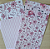 Papéis Estampados A6 Papel Retrô 12pçs - Rosas e Margaridas - Imagem 4