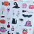 Adesivos em Papel ''Abóbora'' Coleção Hora dos Arrepios Juju Scrapbook - Imagem 3