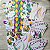 Papéis Estampados A6 Papel Retrô 12pçs - Estampas Fundos de Carnaval - Imagem 1
