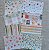 Papéis Estampados A5 Papel Retrô 8pçs - Boho com flores - Imagem 1