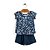 Conjunto Infantil Femino Camiseta + Shorts - Blue Heart - Imagem 1