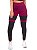 Legging Suplex Recorte Cintura Alta Vinho/Preto Feminino Academia - Imagem 4