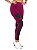 Legging Suplex Recorte Cintura Alta Vinho/Preto Feminino Academia - Imagem 6