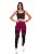 Legging Suplex Recorte Cintura Alta Vinho/Preto Feminino Academia - Imagem 3