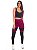 Legging Suplex Recorte Cintura Alta Vinho/Preto Feminino Academia - Imagem 8