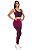 Legging Suplex Recorte Cintura Alta Vinho/Preto Feminino Academia - Imagem 2