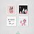 Quadro Infantil Be Brave Little Girl, Rapozinha, Montanhas e Coelhinha - Imagem 1