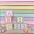 Cubo com Letra em mdf Cores Pastéis - Kit com 4 un - Imagem 4