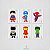 Kit 5 Quadros Super-Heróis 33x43cm - Imagem 1